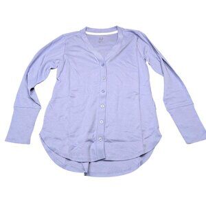 Isaac Mizrahi Live Essentials Pima Cotton Button Front Cardigan  XX Small